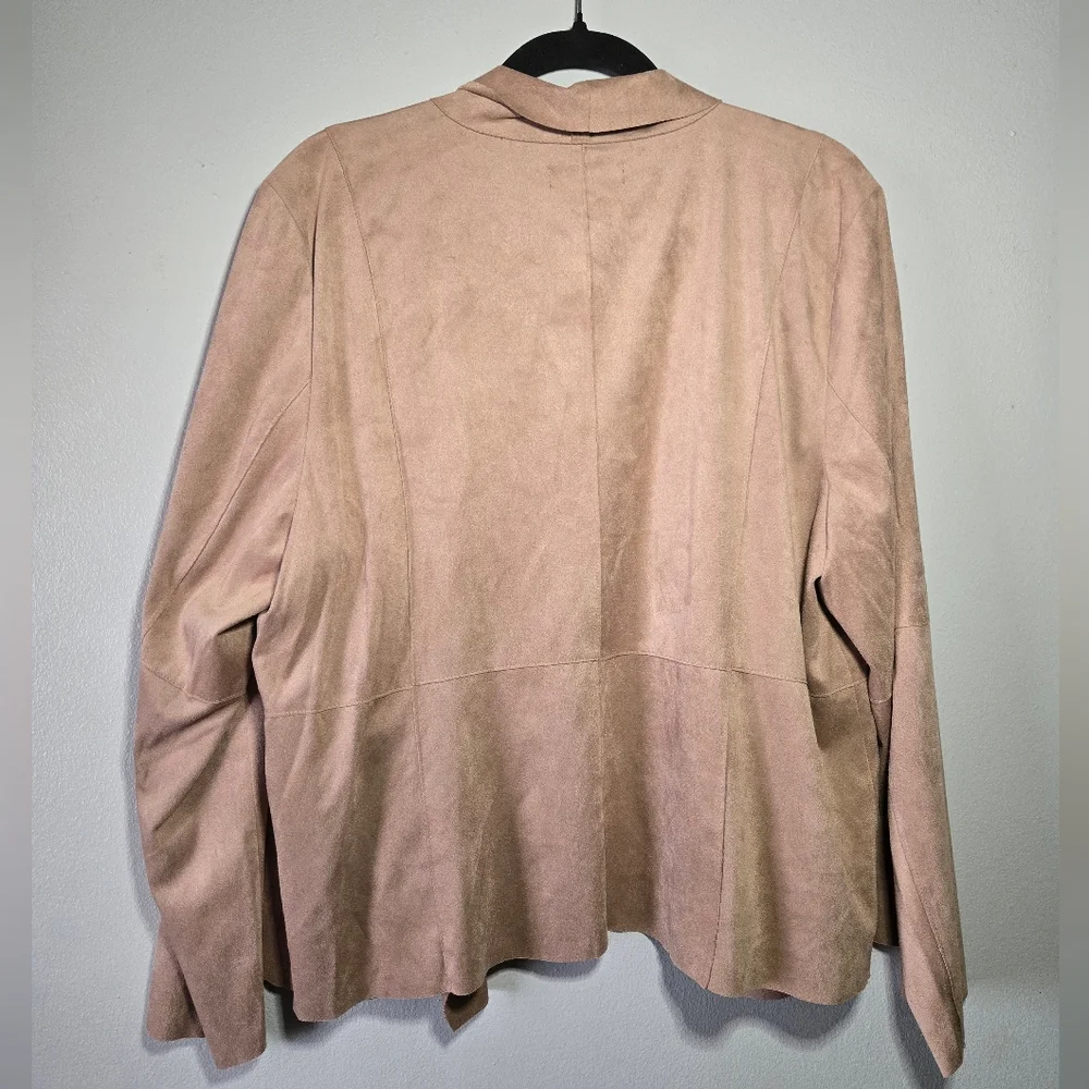 Bagatelle Women's Faux Suede Drape‎ Jacket~ Plus Size 2X